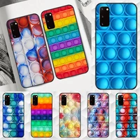 bubble fidget reliver stress phone case for samsung a10 a10s a20s a51 a52 a70 a72 2018 soft cover shell