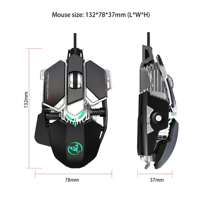 

Gaming Mouse USB Computer Parts Electronic Sports Game Mice Ergonmic Design Suitable for Students Friends Playing Games
