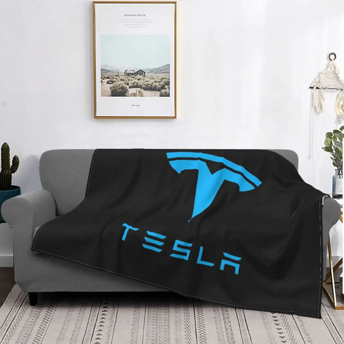 

Lo лучше для покупки-Manta с логоспо Tesla 2, colcha de cama a cuadros, colcha de lino, manta de muselina de 90 cm, funda