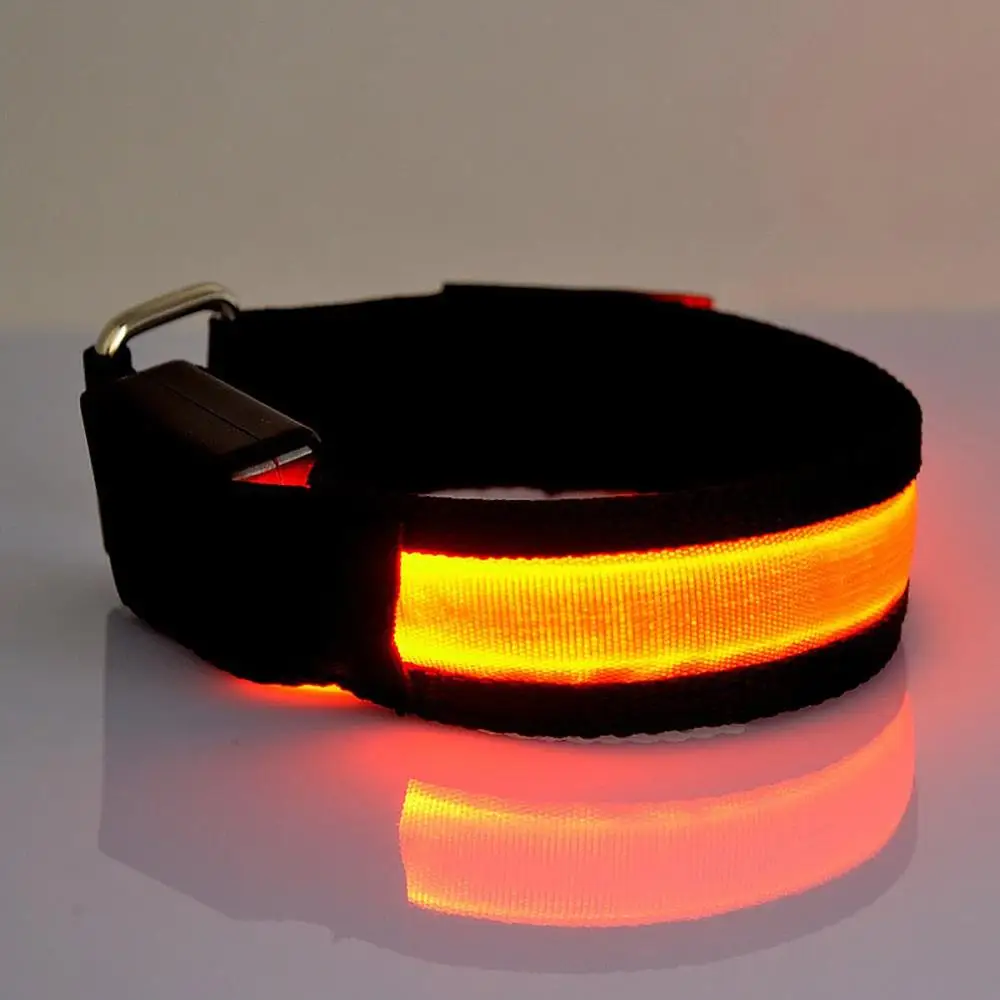 Bike Arm Warmer Belt LED Luminous Armband Safety Sports Strap Snap Wrap Light Up Band | Спорт и развлечения