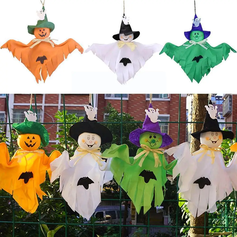 

Hanging Ghost Craft For Halloween Decoration Hotel Bar Haunted House Decor Funny Joking Toys Halloween Party Supplies Acces Q8M6