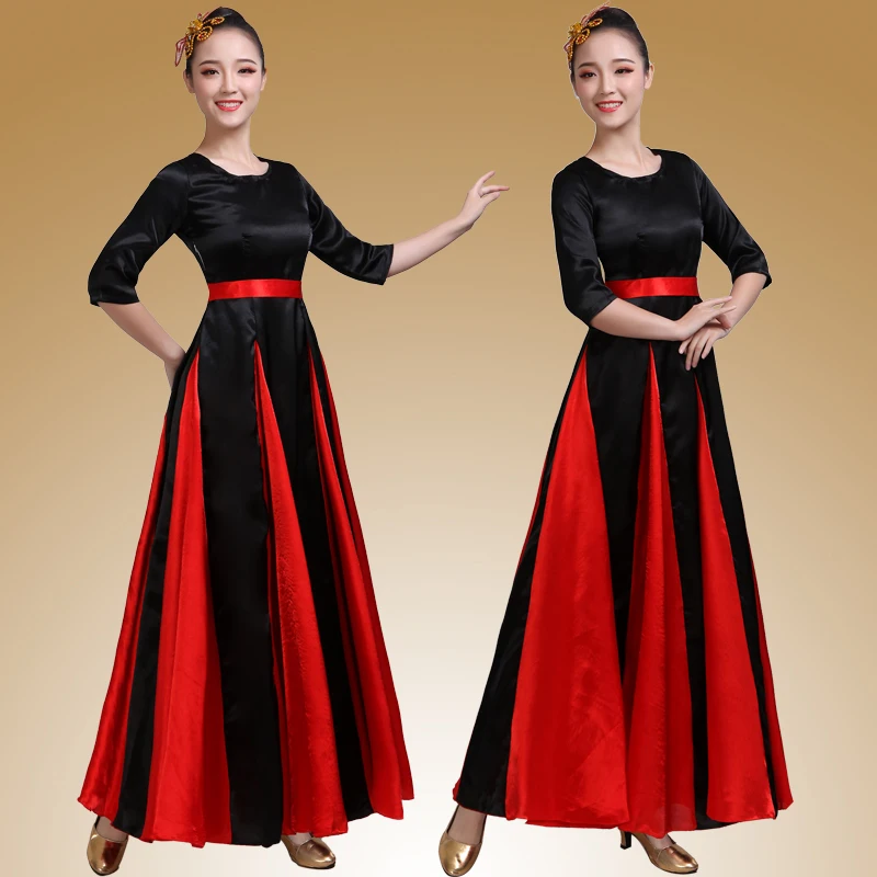 Платье для выступлений хора женское длинное платье хор сцены групповое пожилых