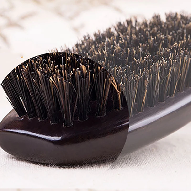 

100% Wild Natural Hair Brush with Wooden Handle for Men and Women's Thin, Fine Hair