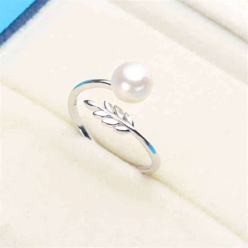 Бесплатная доставка оптовая продажа Серебряное жемчужное кольцо 925 пробы
