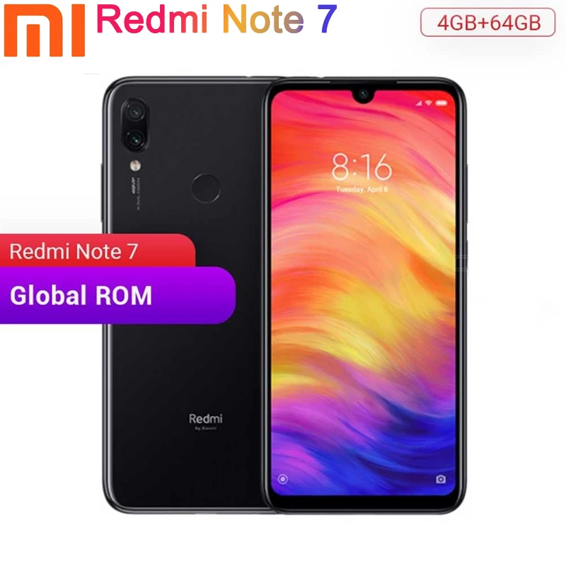 Xiaomi Redmi Note 7-US Plug смартфон 4G ram 64G rom 48MP камера QC 4 0 Быстрая зарядка Телефон 6 3 дюймов
