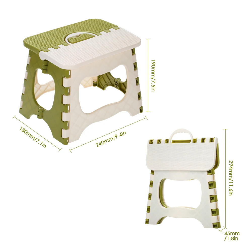 

Plastic Folding Step Stool Portable Folding Chair Small Bench for Children Use for Bedroom Dorm And Outdoor Traveling Fishing