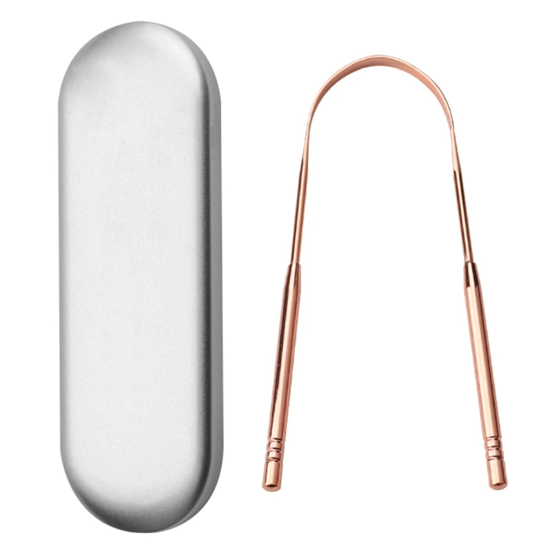 

Stainless Steel Tongue Scraper Cleaner for Adults Kids with Carrying Box
