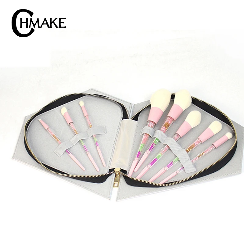 CHMAKE 8pcs diamond colorful makeup brush set professional make up brushes high quality cosmetic tools kit with bag | Красота и