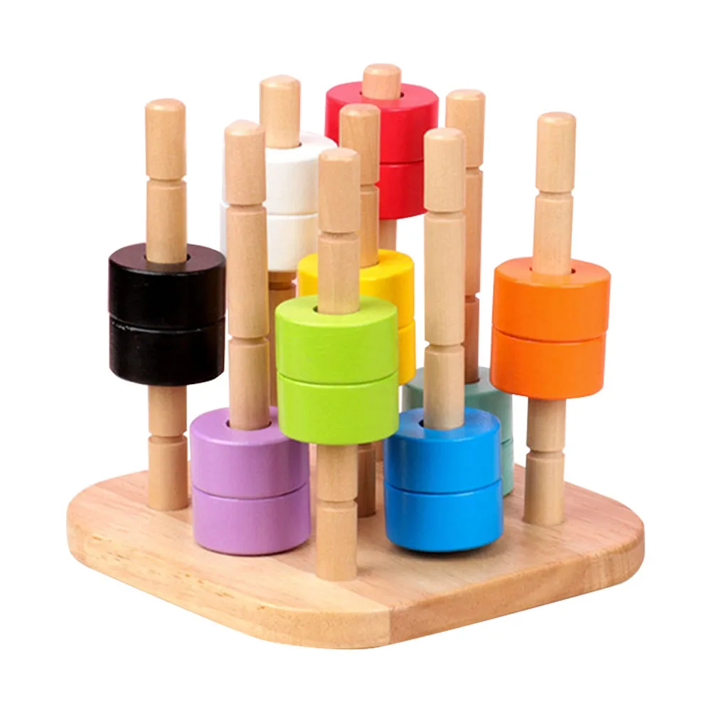 

Early Education Column Blocks Puzzle Shapes Stacking Enlightenment Toys for Kids Boys Girls Gifts Education Toys