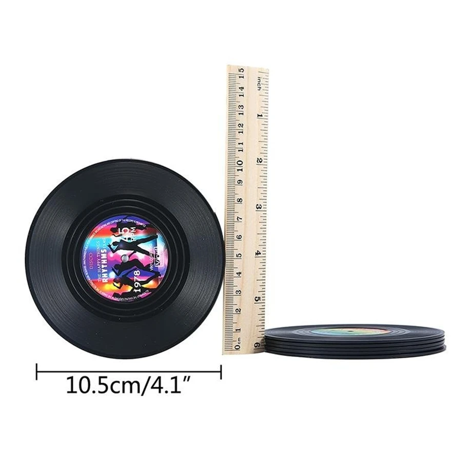 Ретро пластик рок музыка виниловая запись стол салфетки винтажная Подставка под