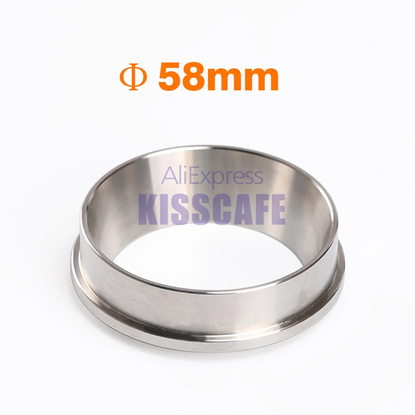 58mm 51/53/57,5/58/58,35 мм Нержавеющая сталь интеллигентая(ый) Дозирующее кольцо пивоварения чаша Кофе порошок для приготовления эспрессо бариста Воронка Portafilter - Цвет: 58mm