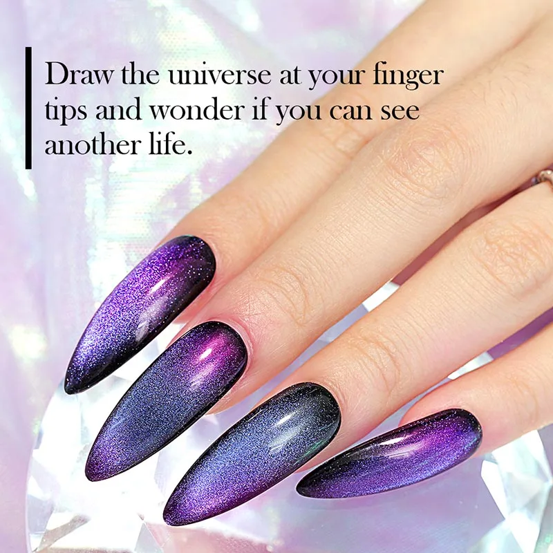 Modelones 3 шт./лот Galaxy кошачий глаз УФ гель хамелеон замачивающийся светодиодный Гель