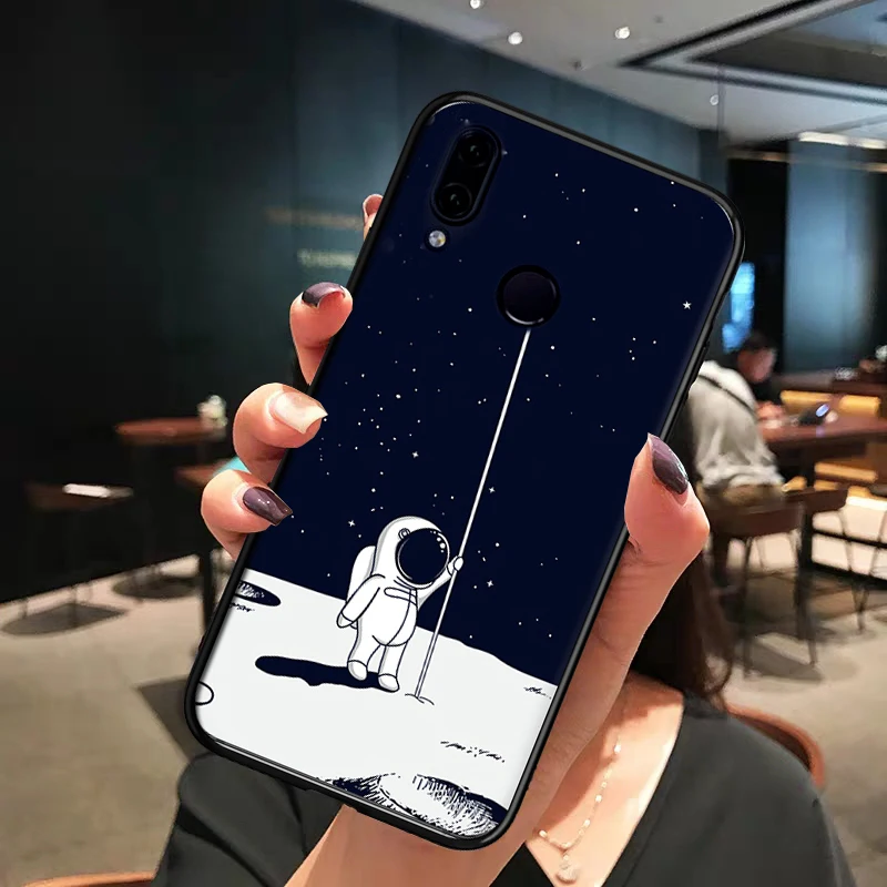 Мягкий черный чехол для телефона с изображением космонавта Земли для huawei P20 P30 Lite Pro, чехол для huawei P30 P20 P20Lite P30lite, Чехол для мужчин - Цвет: 05A