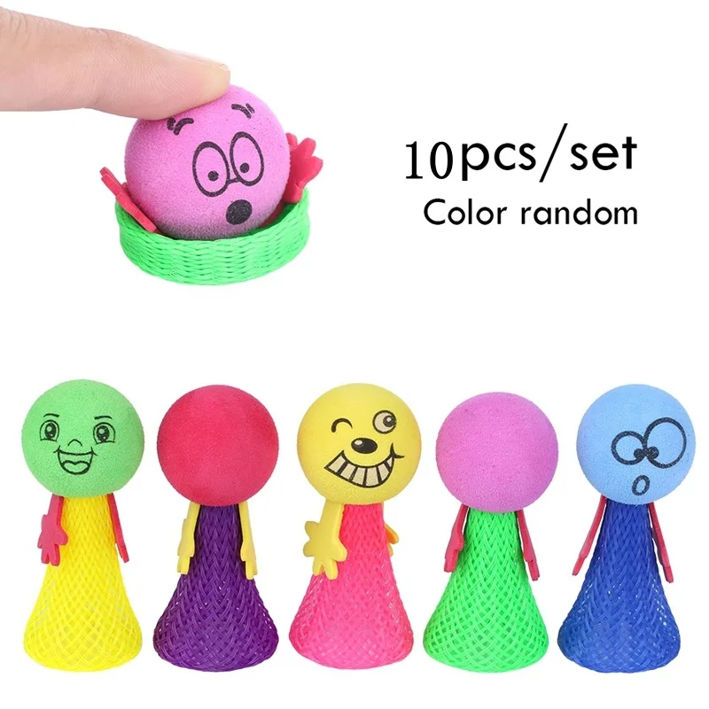 10 шт. прыгающий шар игрушки подарки выражения сжимаемая хип-хоп прыгающая кукла