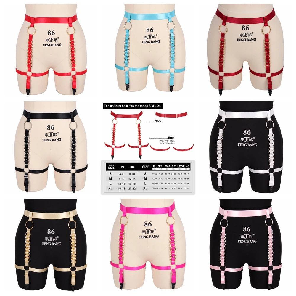 

Goth Women's Belt Body Suspender Strap Sexy Tight Bondage Harness Woman Elasticity Stockings Belt Leg Garter Sexy lingerie