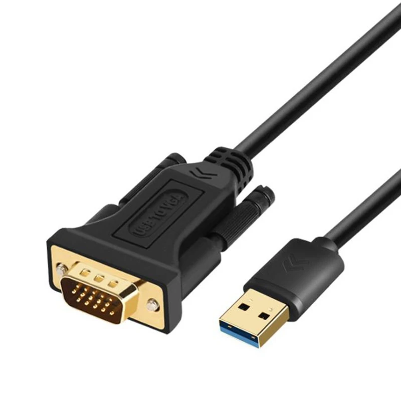 

Кабель-адаптер USB-VGA 2 м, штекер USB 3,0-VGA 1080P @ 60 Гц, адаптер дисплея, шнур, совместимый с Windows XP/Vista/10/8/7