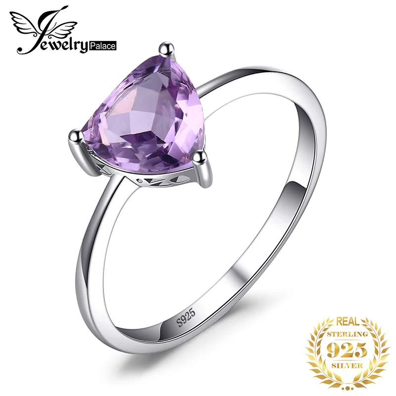 Женское кольцо с аметистом JewelryPalace серебряное 925 пробы ювелирное изделие из