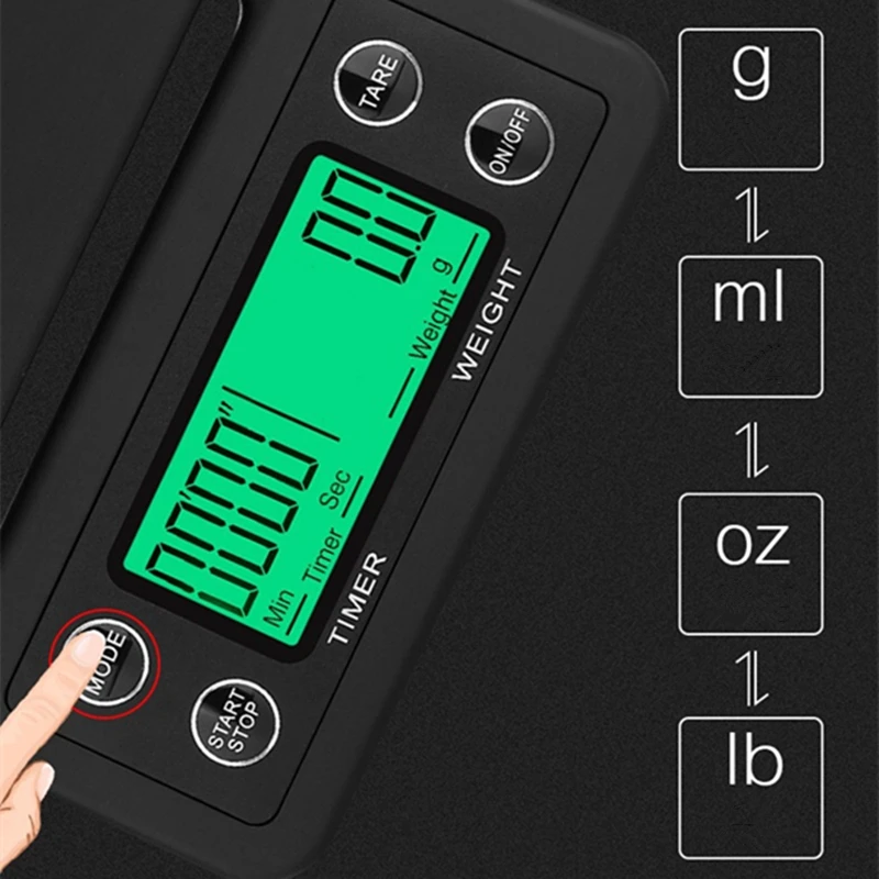 

Kitchen Drip Coffee Electronic Digital Scale Home Portable Mini LCD Timer Weight Scale
