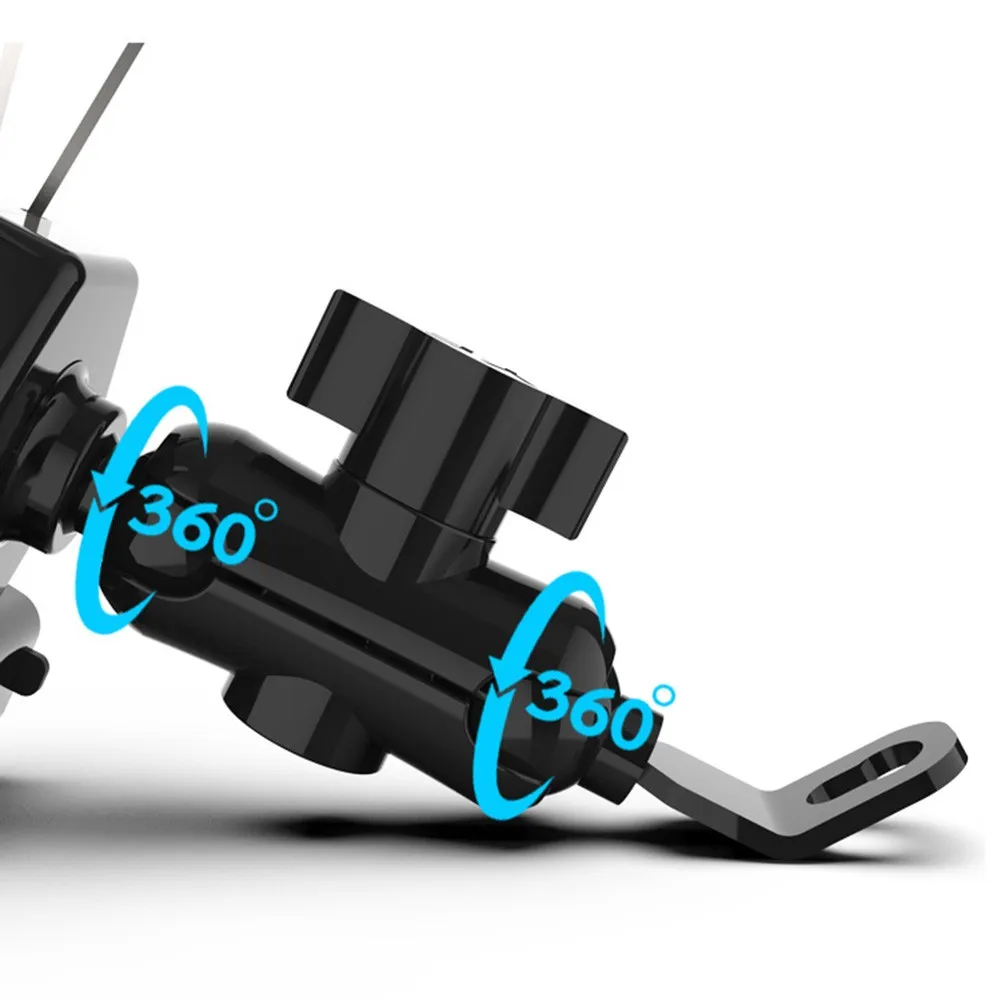 

2.1A Mobile Phone Holder 250g Bicycle Black For 3.5-6 Inch Cell Phones
