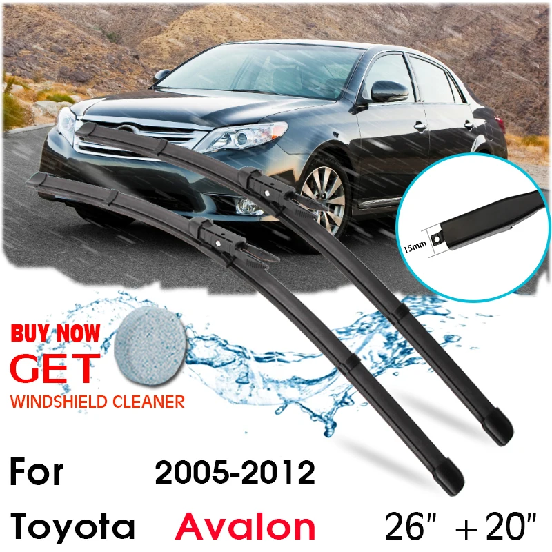 

Car Blade Front Window Windshield Rubber Silicon Refill Wiper For Toyota Avalon 2005-2012 LHD / RHD 26"+20" Car Accessories