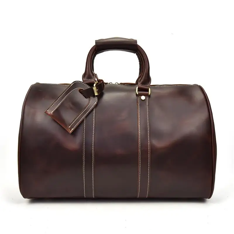 

Fashion Oli Leather Travel Hand Luggages Men's Duffle Handbags For Travelling Business Tote Bag Brand Designer Bag For Men