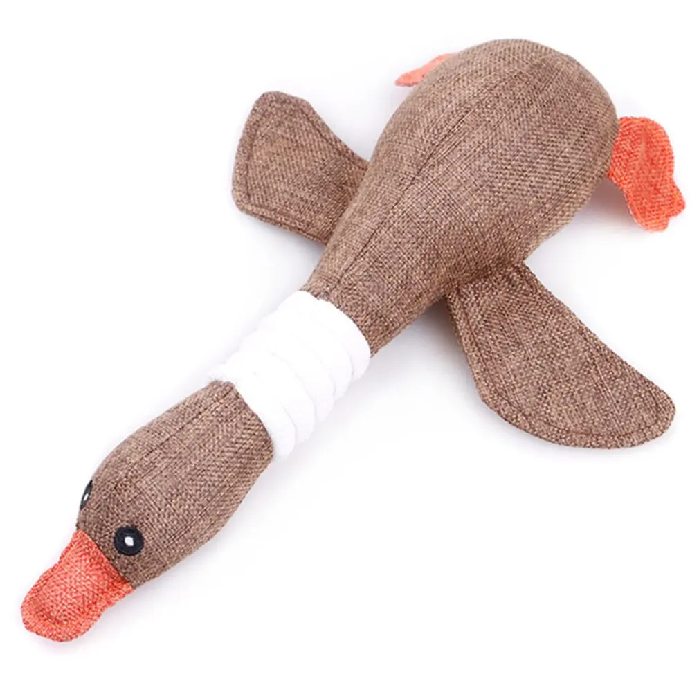 

Cartoon Wild Goose Plush Dog Toys Resistance To Bite Squeaky Sound Pet Toy For Cleaning Teeth Puppy Dogs Chew Supplies