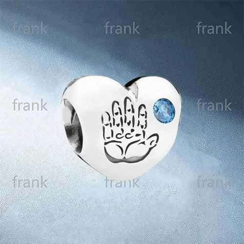 

791281CZB Baby Boy Charm,Blue CZ