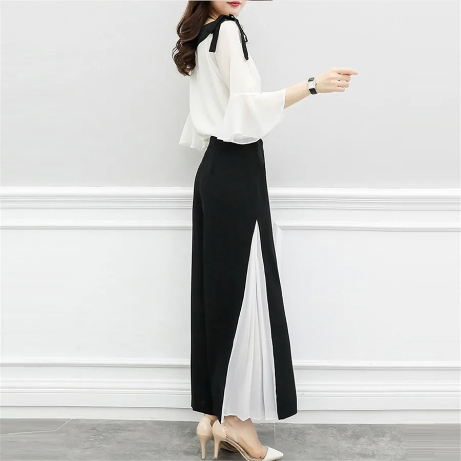 Летняя Новинка 2020 модные женские шифоновые брюки большого размера с коротким