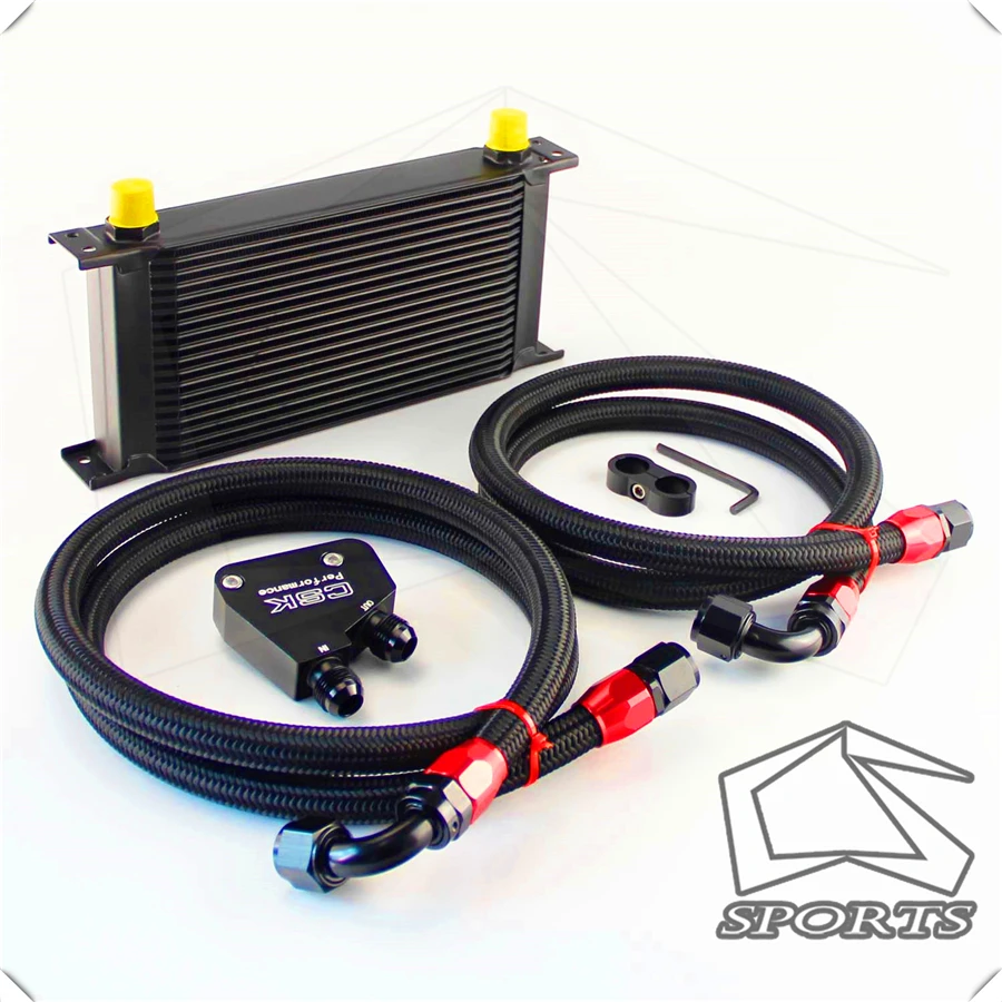 Универсальный комплект масляного радиатора двигателя 19 рядов + адаптер для