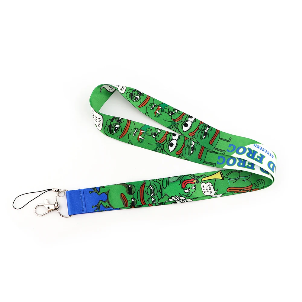 

JF592 Funny Animal Green Lanyards for Key Neck Strap For Card Badge Gym Key Chain Lanyard Key Holder DIY Hanging Rope Keychain