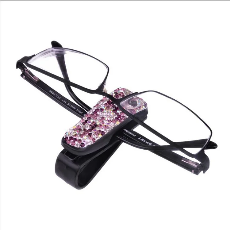 

Rhinestone Auto Fastener Clip Diamond Car Sun Visor Glasses Sunglasses Folder Ticket Receipt Card Clip Storage Holder Accessorie