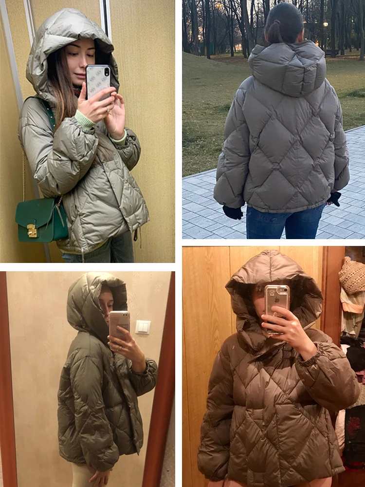 Fitaylor новая зимняя высокого качества с капюшоном короткие светильник пуховая