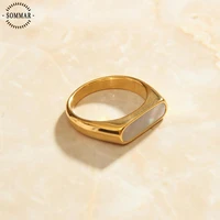 sommar hot new gold vermeil size 6 7 8 girlfriend tail ring white black shell prices in euros charming jewelry accessories