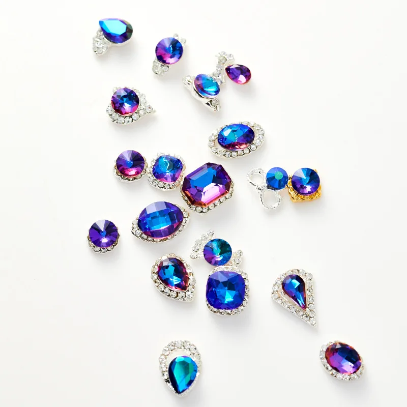 10 шт. высокое качество новый блестящий драгоценный камень голубой бриллиант