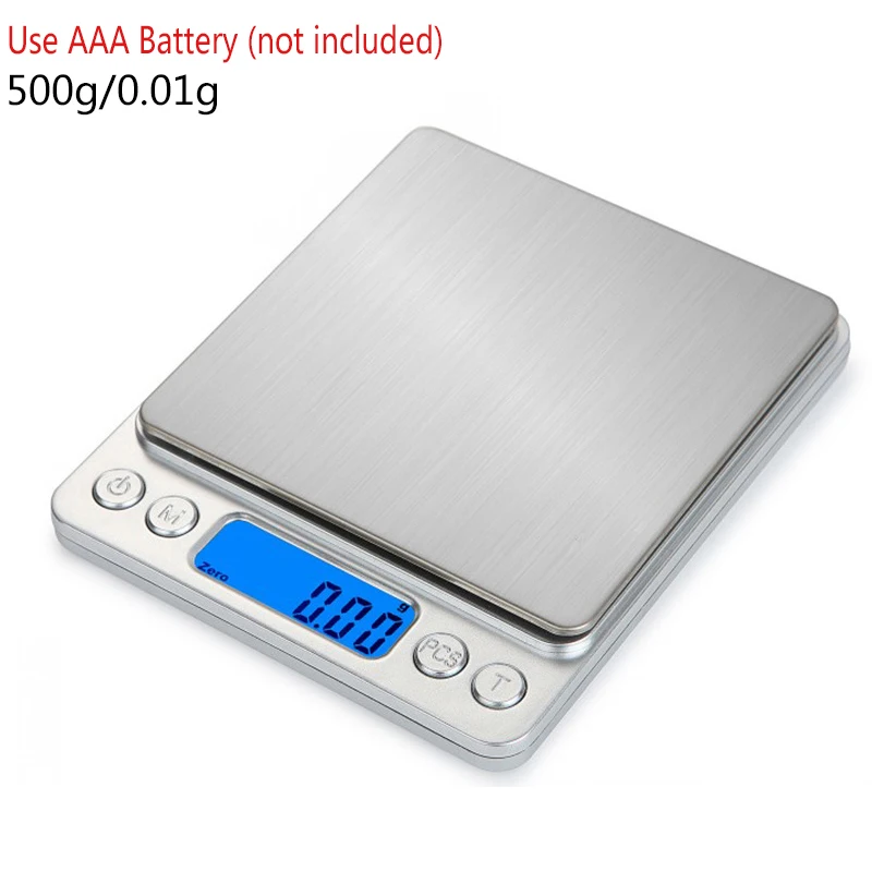 500g-0.01g Ювелирные весы 3 кг/0,1 г USB lcd Цифровые электронные весы для взвешивания Высокая Точность ювелирные граммы весы для кухни - Цвет: 500g-0.01g