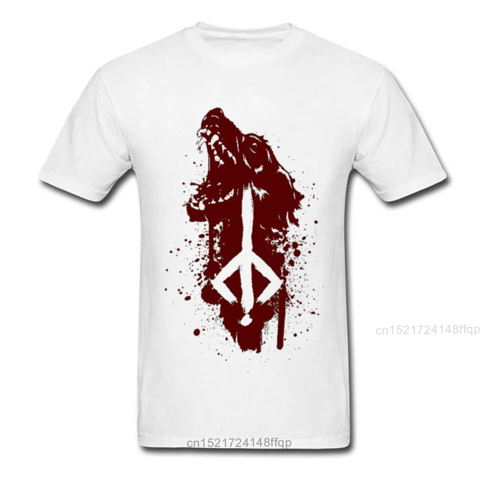 Футболка мужская с принтом волка хлопковая в стиле хип-хоп | Мужская одежда