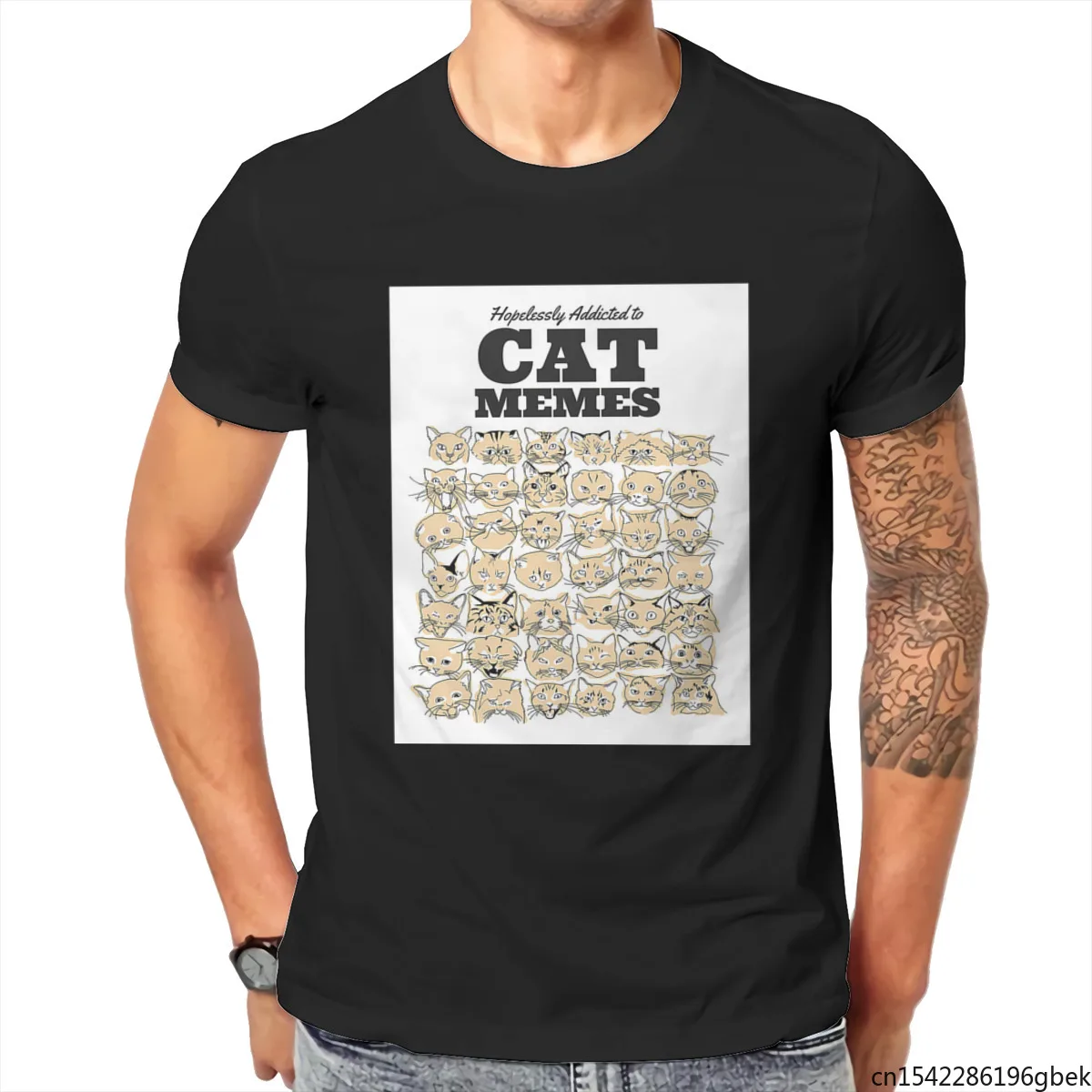 

Addicted To Cat Memes Men's T-Shirt