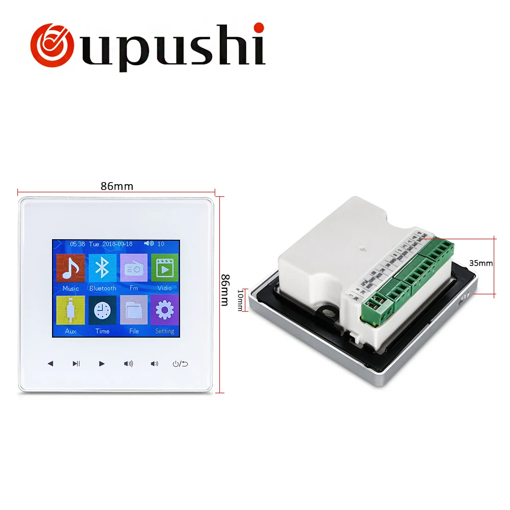 Oupushi AG-3 домашний усилитель Bluetooth цифровой стерео усилитель в стену усилитель с сенсорным ключом