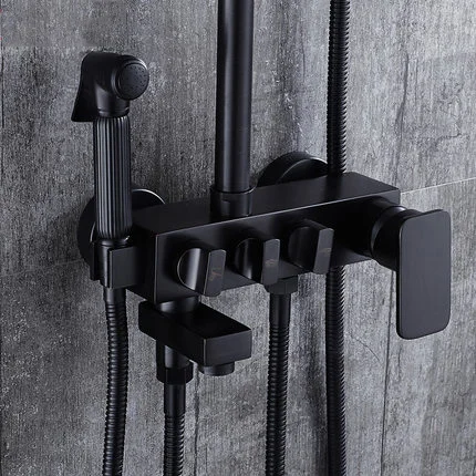 Роскошный черный старинный квадратный дождевой Душ для ванной комнаты смеситель