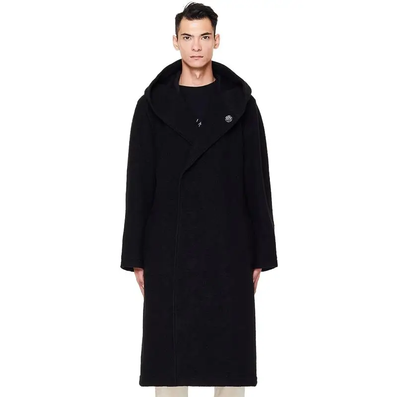 Пальто с капюшоном из чистой шерсти Утолщенная зимняя одежда в стиле волшебника |