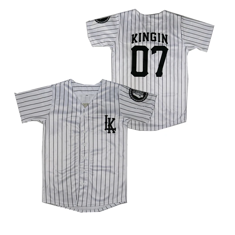 

BG baseball jerseys LK 07 KINGIN jersey Outdoor sportswear Embroidery sewing white Hip-hop Street culture 2020 new