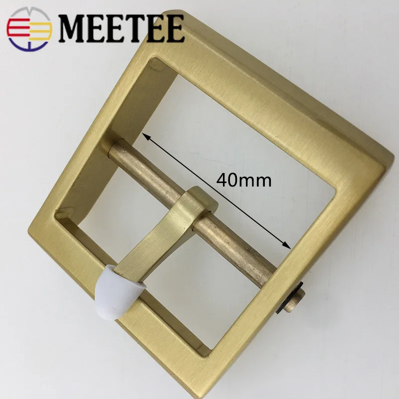Meetee цельная латунная металлическая пряжка для ремня мужчин и женщин шпилька