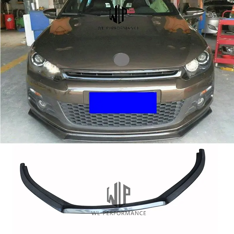 VW Scirocco высокое качество углеродное волокно передний бампер разделитель для губ