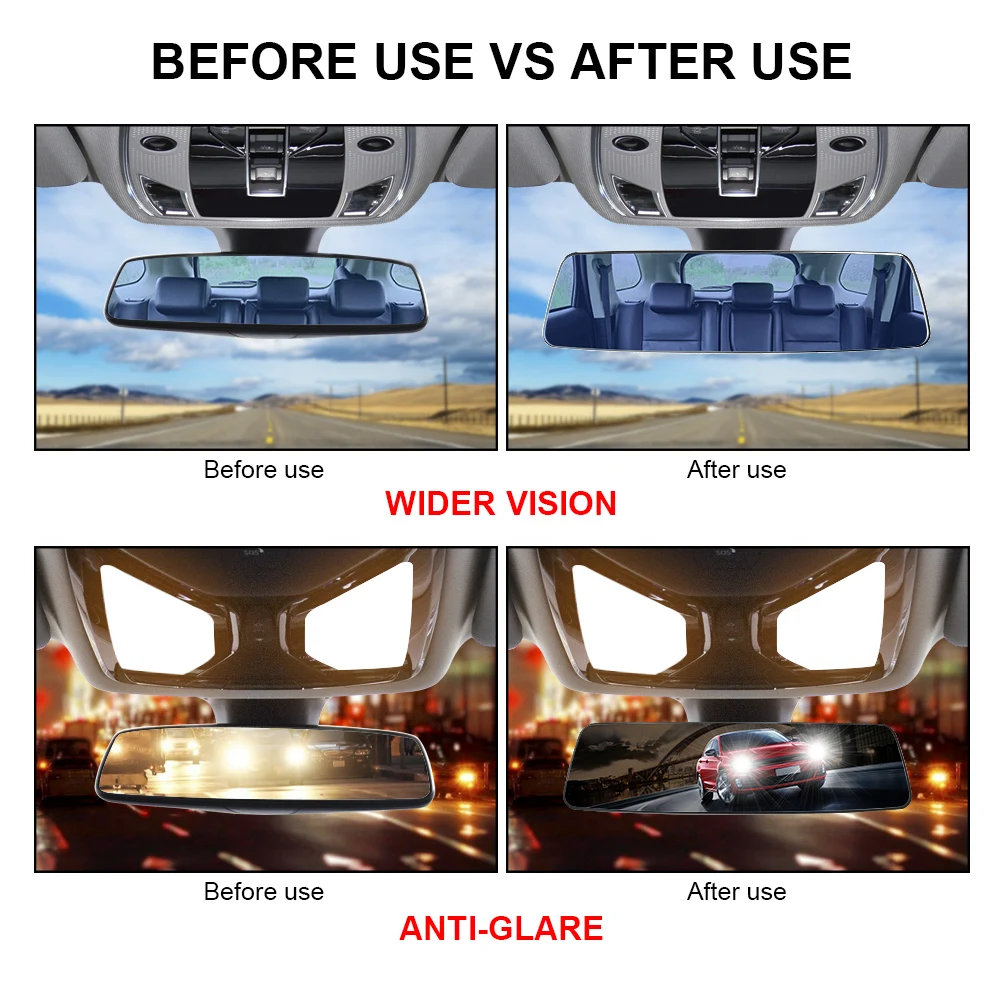 Антибликовое Широкоугольное Синее Зеркало Бескаркасное 3000R Объектив С