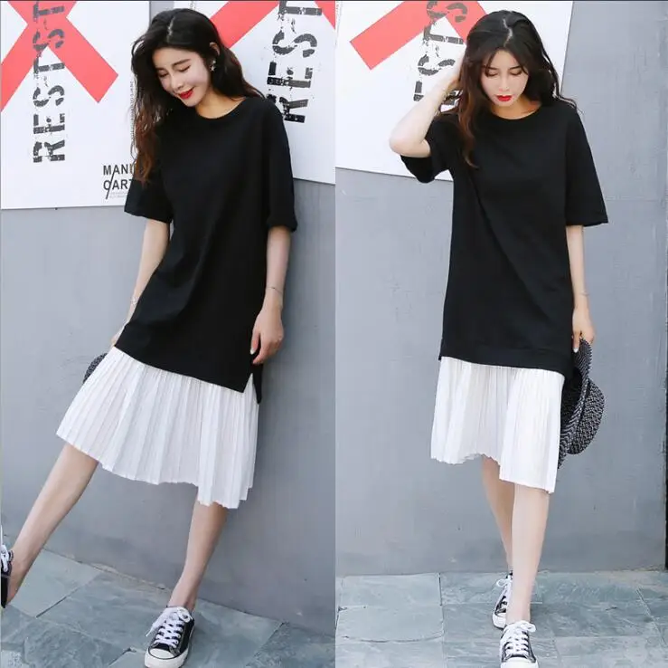 Новое поступление 2019 летнее платье для беременных женские шифоновые лоскутные