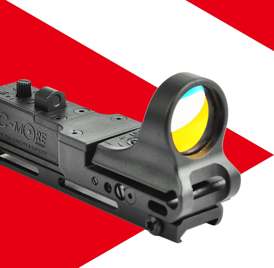 Тактический Красный точечный прицел EX 182 Element SeeMore Railway Reflex Sight C-MORE с красным и зеленым освещением для страйкбола