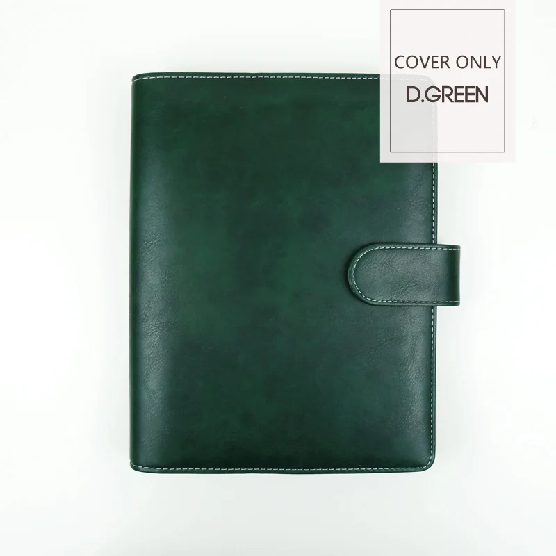 D.GREEN -COVER ONLY MyPretties спокойной Binder Тетрадь a5 a6 планировщик Журнал Повестка DIY ретро Организатор школьные канцелярские - Цвет: D.GREEN -COVER ONLY