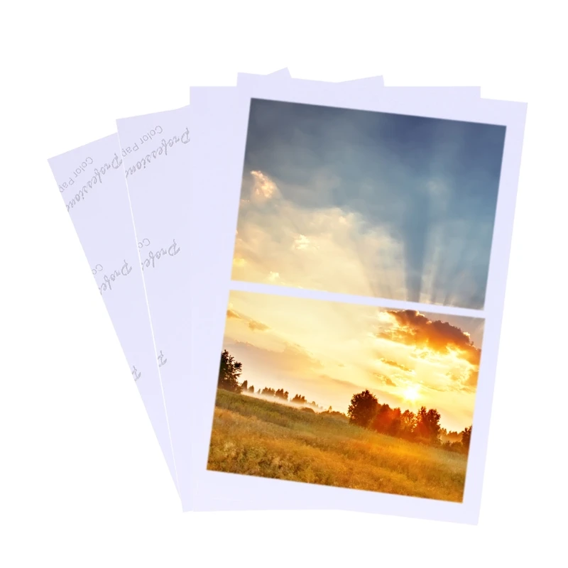 

High Quality 100 Sheets Glossy 4R 4"x6" Photo Paper 200gsm For Inkjet Printers Office Supplies Drop Ship