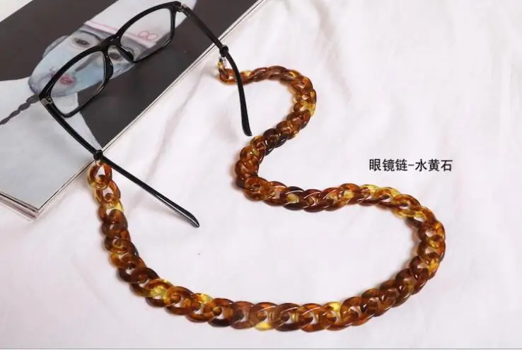 leopard print Ретро 70 см цепочка для очков для женщин модные европейские черные белые ремешки цепочка для солнцезащитных очков 37 г - Цвет: leopard print