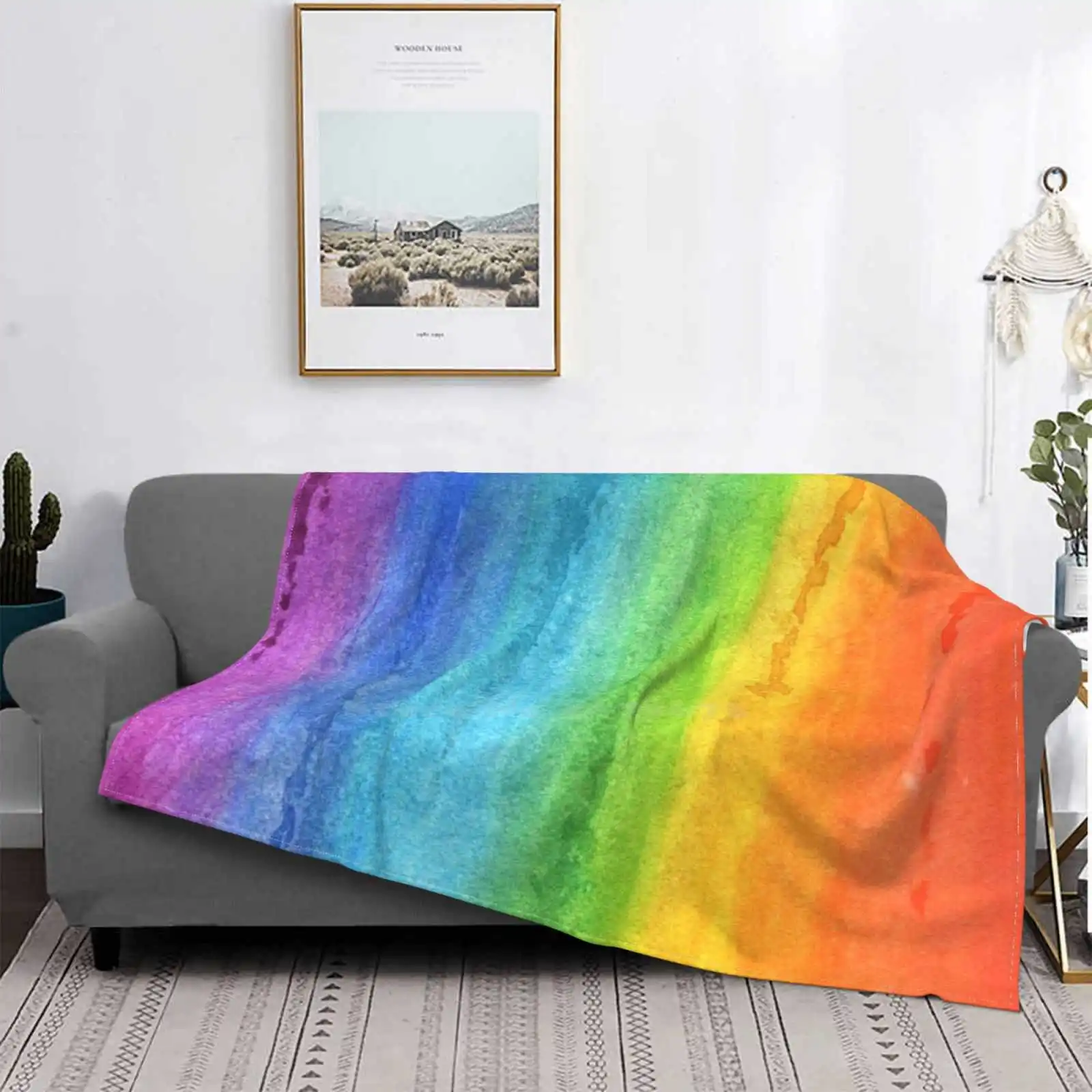 

Радужная Акварельная Краска Брызги трендовый стиль забавное модное мягкое брызговое одеяло акварель брызги хипстерский стиль